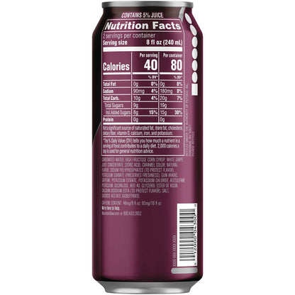 Mountain Dew Kickstart Energy Drink, Black Cherry, 16 oz (Pack of 1)