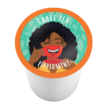Crave Beverages Tea Pods, for Keurig K Cup Brewers, Peppermint, 40 Count