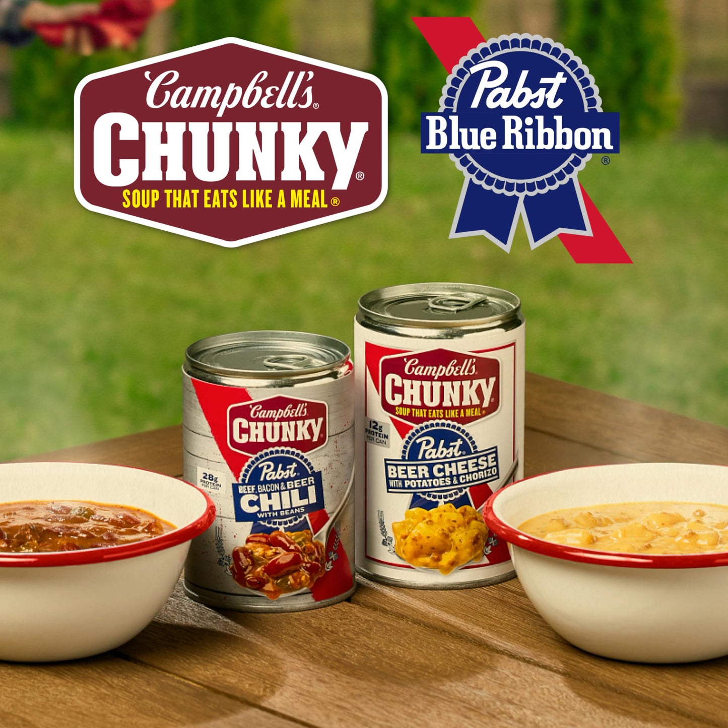 Campbell’s Chunky x Pabst Blue Ribbon Beer Cheese with Potatoes & Chorizo Soup, 18.8 oz Can (Pack of 12)