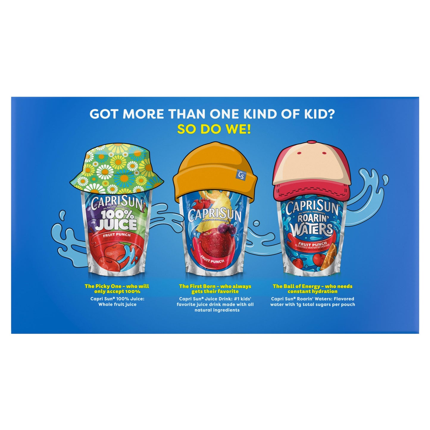 Capri Sun Flavored with Other Natural Flavor Juice Drink Blend, 10 Pouches, for School Lunches and On-the-Go Hydration, Strawberry Kiwi, All Natural Ingredients, 6 fl oz