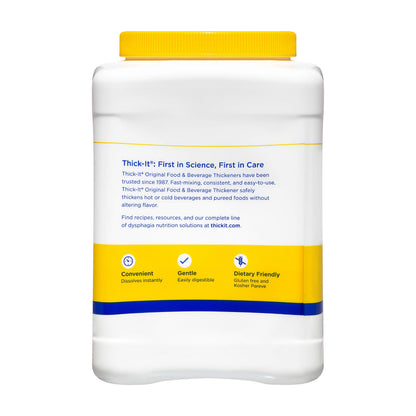 Thick-It Original Food & Beverage Thickener, Flavorless Powder for Dysphagia (IDDSI), Digestible Swallowing Aid, Easy-to-Mix & Instant Dissolve, Used in Hot & Cold Food, 36 oz Canister (Pack of 2)