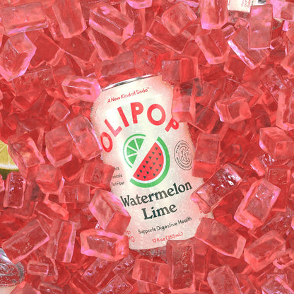 OLIPOP Watermelon Lime Prebiotic Soda, 12 FZ