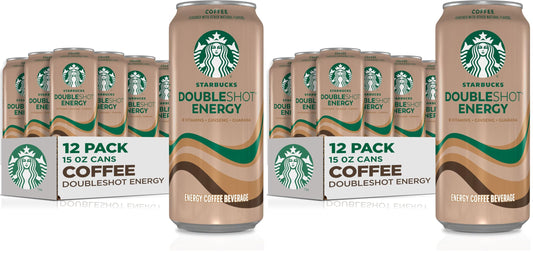 Starbucks - RTD Coffee Doubleshot Energy Drink Coffee Beverage,15 fl oz Cans (Packaging May Vary),(Pack of 24)
