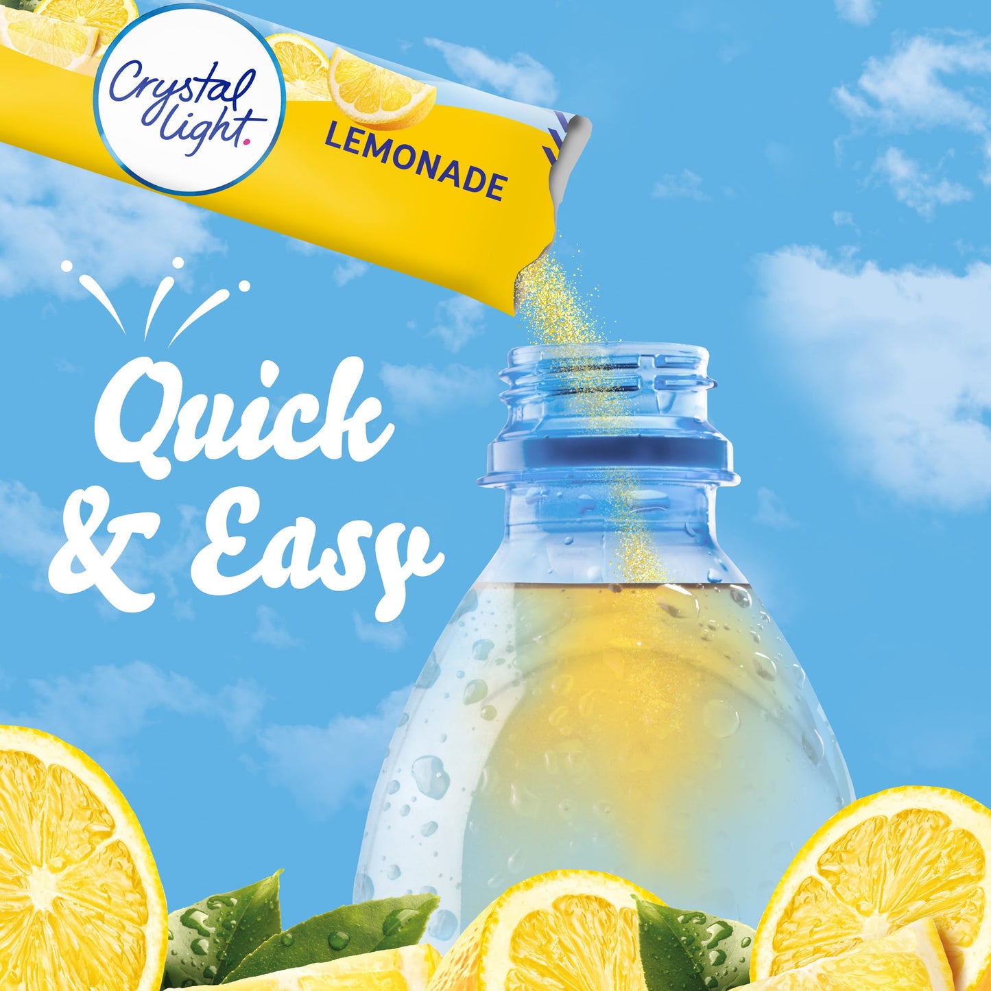 Crystal Light Lemonade Naturally Flavored with other natural Powdered Drink Mix, 30 ct On-the-Go-Packets