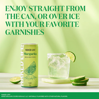 Naked Life Non-Alcoholic Drinks, Margarita 8.4 Fl Oz Cans, Pack Of 4 + Negroni Spritz 8.4 Fl Oz Cans, Pack Of 4