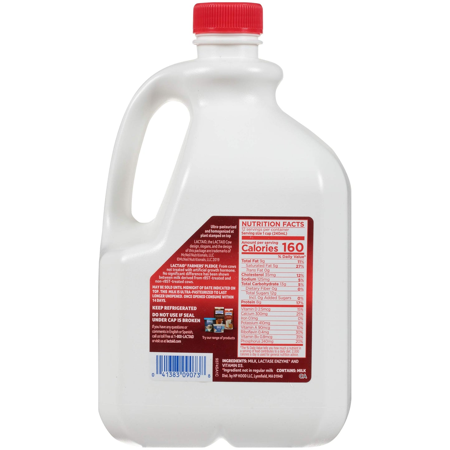 Lactaid Whole Milk, 96 fl oz