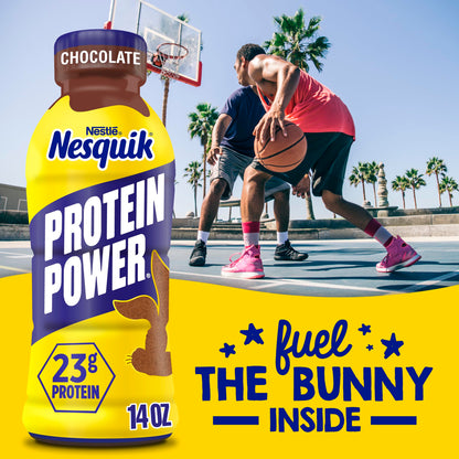 NESTLE NESQUIK PROTEIN POWER Ready To Drink Aseptic Chocolate Milk 12x14floz Bottles
