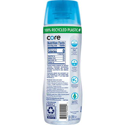 CORE Hydration Perfect 7.4 pH Nutrient Enhanced Water, 20 Ounce (Pack of 24)