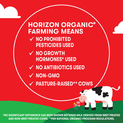 Horizon Organic DHA Omega-3 Milk, DHA Whole Milk, 64 fl oz Half Gallon Carton