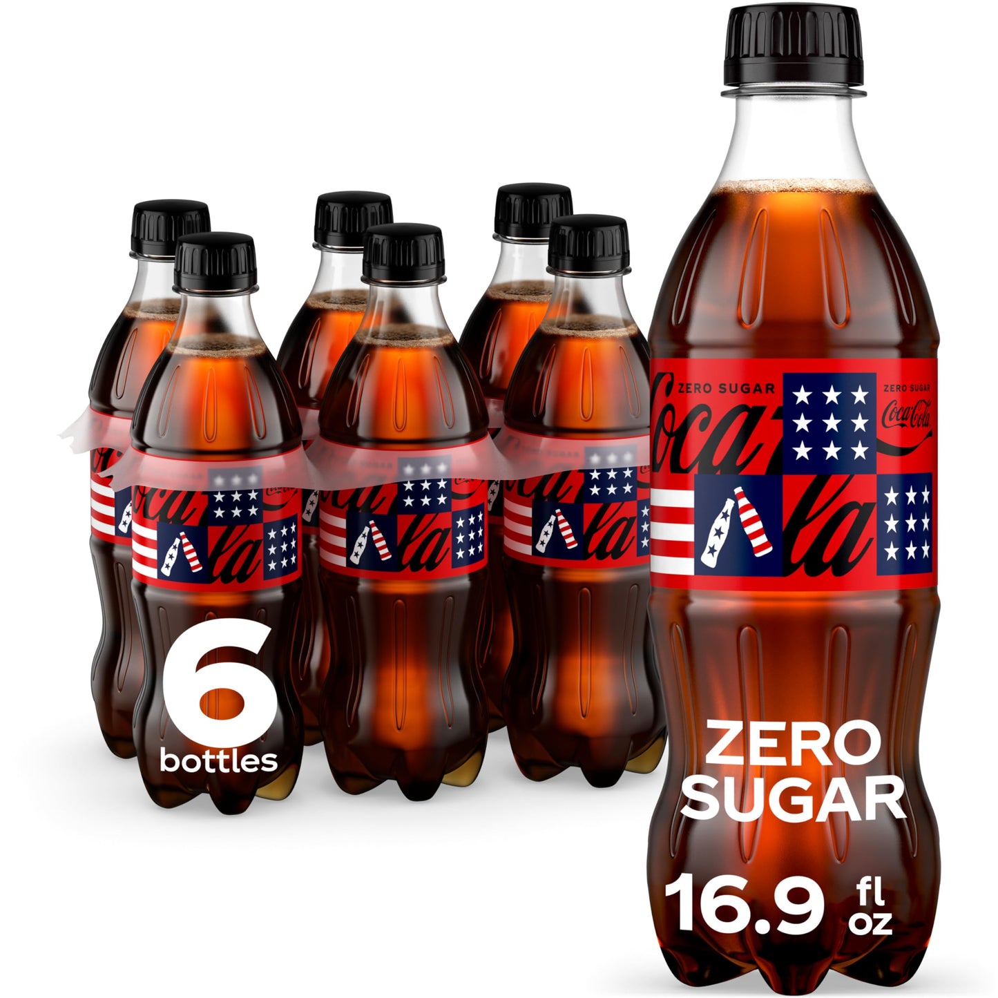 Coke Zero Sugar Diet Soda Soft Drink, 16.9 fl oz, 6 Pack