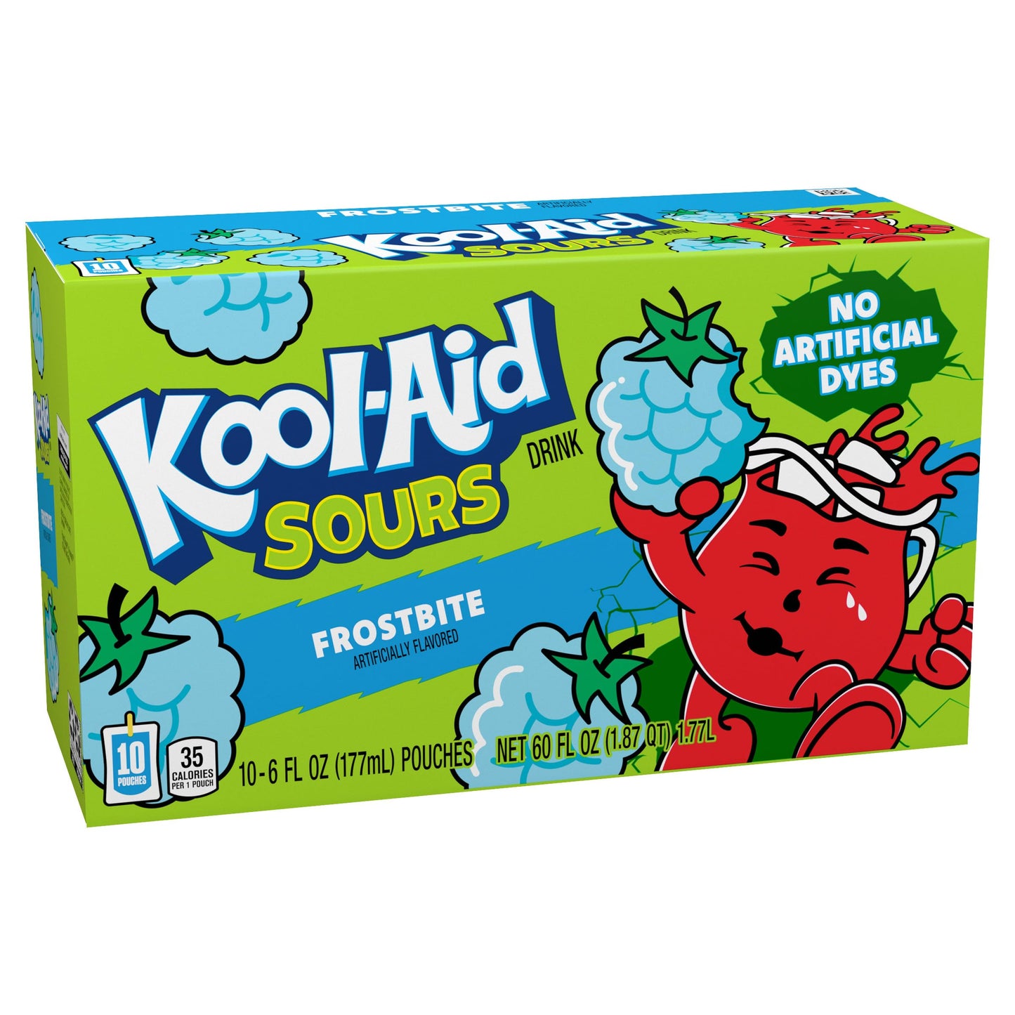 Kool-Aid Sours Frostbite Artificially Flavored Drink, 10 ct Box, 6 oz Pouches