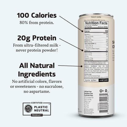 Slate Milk - High Protein Milk Shake - French Vanilla, 11 Fl Oz