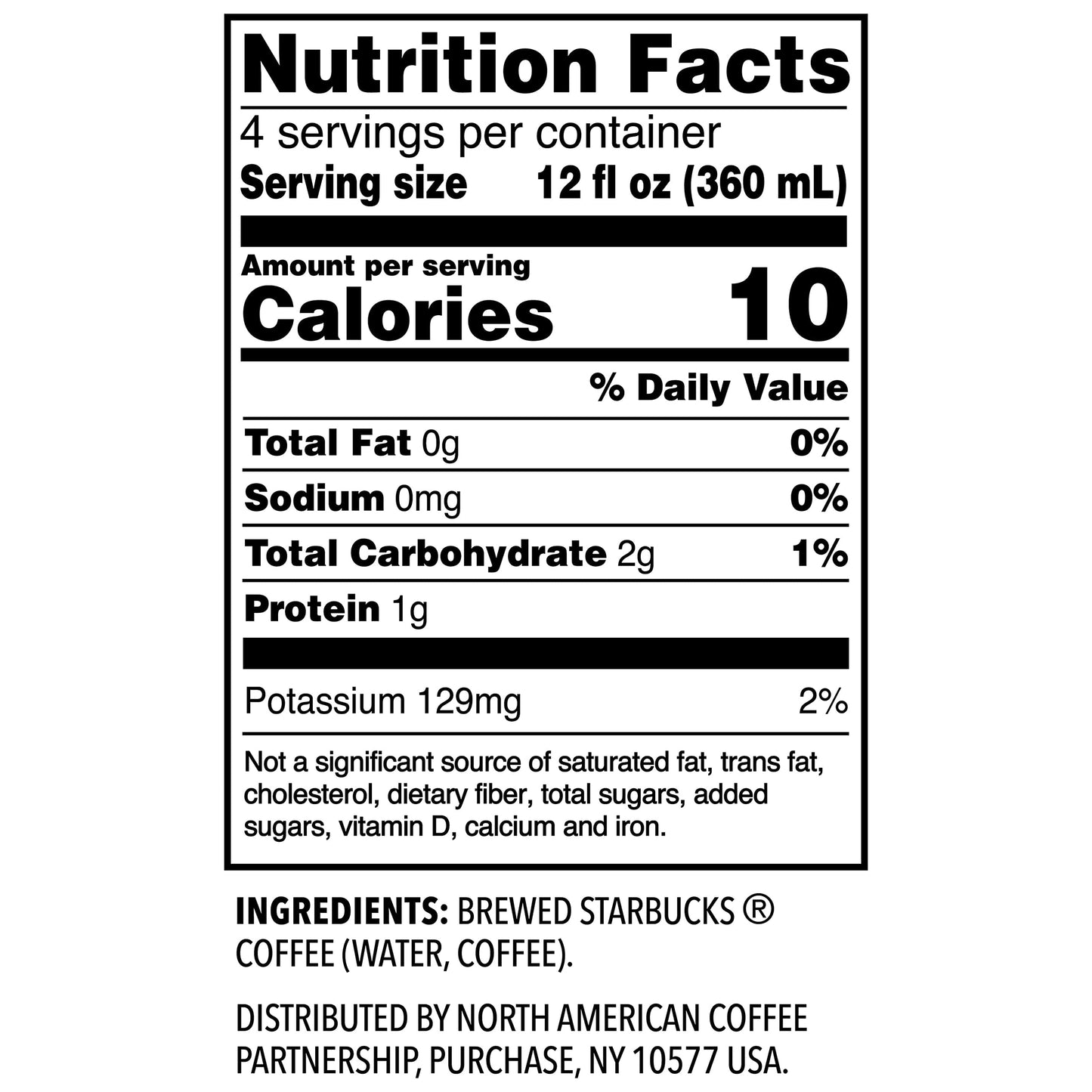 Starbucks Blonde Roast Iced Coffee, Black Unsweetened, 48 Fl Oz Bottle