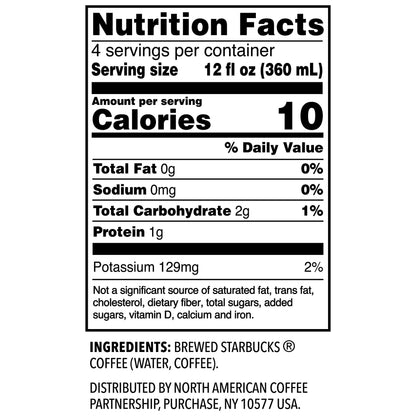 Starbucks Blonde Roast Iced Coffee, Black Unsweetened, 48 Fl Oz Bottle