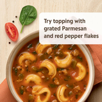 Campbell’s Homestyle Soup, Cheese Tortellini with Italian Sausage, 16.3 Oz Can (Case of 12)