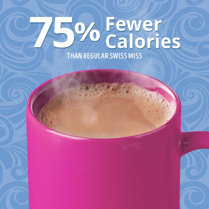Swiss Miss Reduced Calorie Milk Chocolate Flavored Hot Cocoa Mix, Hot Cocoa Bar Supplies, 0.39 oz., 8-Count Envelopes