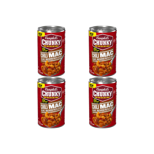 Campbell's Chunky Soup, Chili Mac Soup, 18.8 Ounce Can (Pack of 4)
