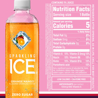 Sparkling Ice Black Raspberry Variety Pack with Caffeine, Zero Sugar Flavored Sparkling Water with Antioxidants, Vitamins, and Zero Calories (16 fl oz Cans, 12 count)