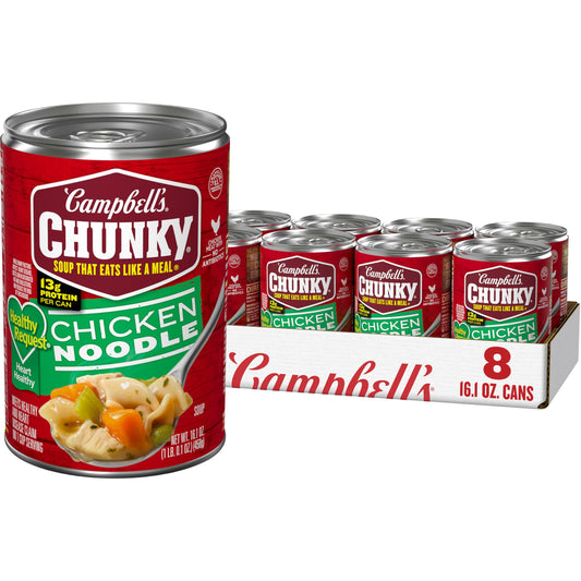 Campbell’s Chunky Soup, Healthy Request Chicken Noodle Soup,16.1 Oz Can