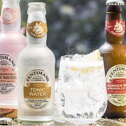 Fentimans Botanically Brewed Natural Tonic Water, 6.7 fl oz Bottles – Premium Mixer for Cocktails & Refreshing Drinks