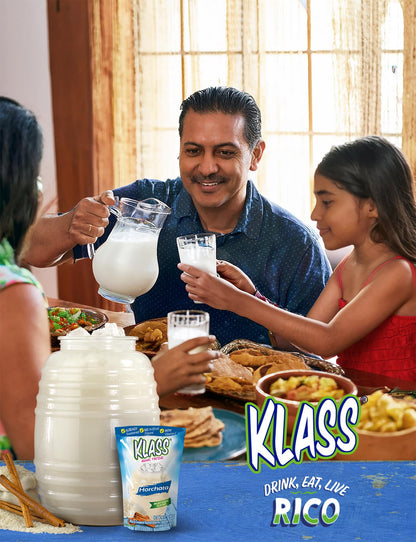 Klass Aguas Frescas Drink Mix Mexican Variety Pack - Horchata Limeade Hibiscus & Tamarind - Powder Drink Mix, Water Drink Mix with Natural Flavors & Vitamin C, Makes 28 to 36 Quarts (56 to 72 Drinks)