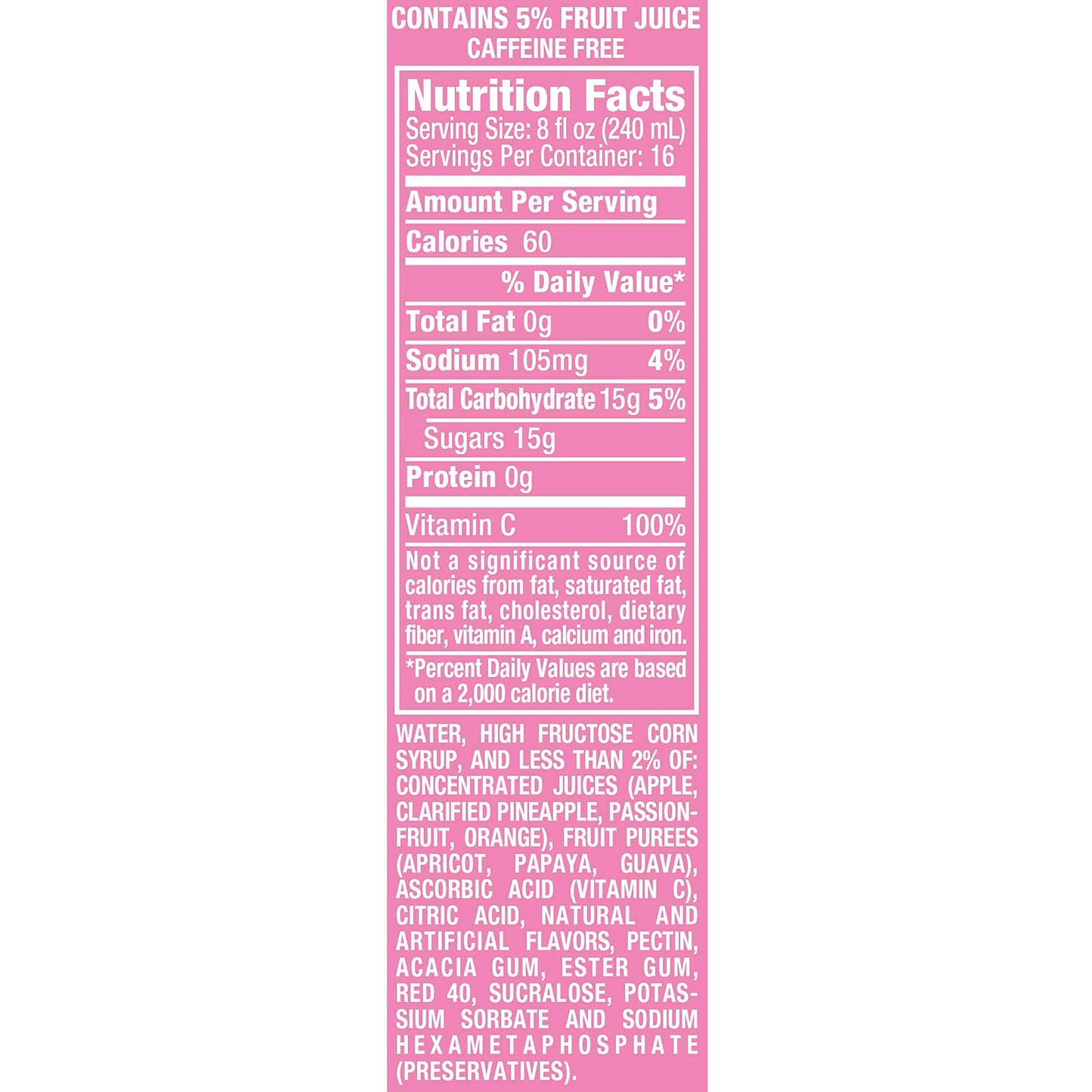 Hawaiian Punch, Lemon Berry Squeeze, 128 Fluid Ounce