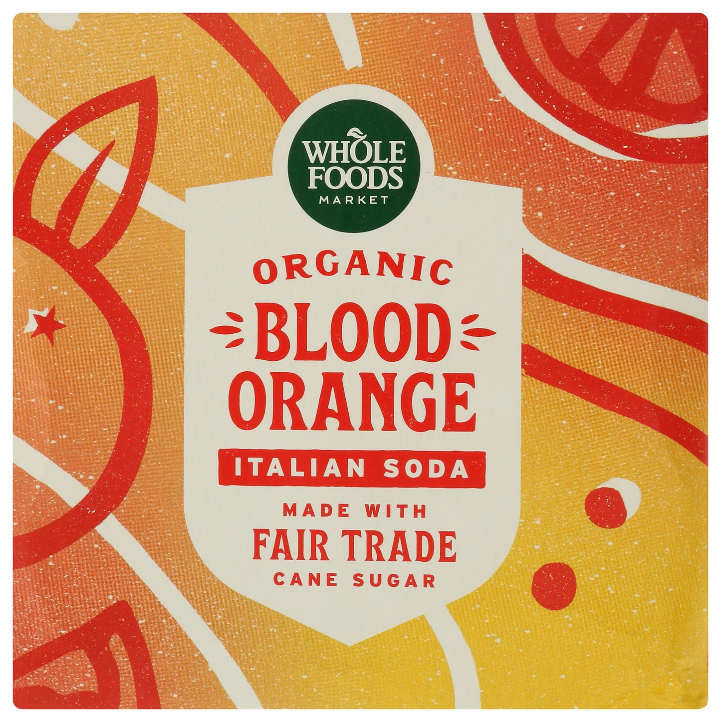 Whole Foods Market Blood Orange Italian Soda, 11.2 Fl Oz, 4 Pack | 4 Pack, Organic
