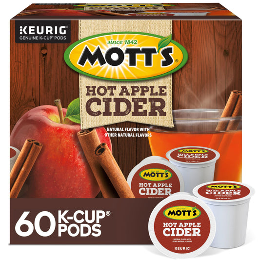 Keurig Mott's Hot Apple Cider, 60 Count (6 Packs of 10)