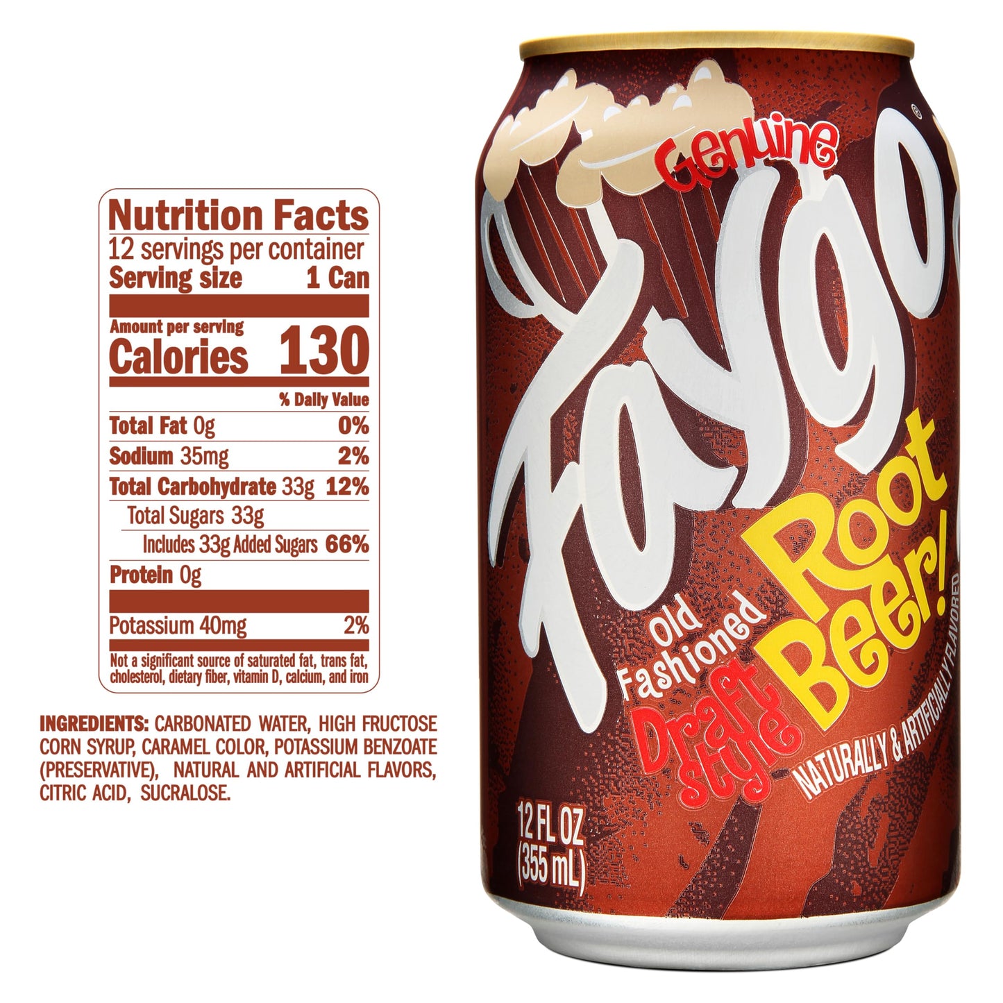 Faygo Root Beer | 12-Pack of 12oz Cans | Old-Fashioned Root Beer Taste | Rich & Creamy | Caffeine-Free Classic