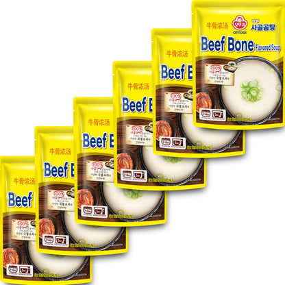 Ottogi 100% Beef Bone Broth Soup, Slow-cooked Korean Bone Broth Stock, 16.9 Fl Oz (pack Of 6) – Authentic, Savory Gomtang Beef Stock Soup Base For Cooking & Sipping