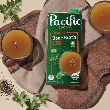 Pacific Foods Organic Beef Bone Broth, 32 oz Carton