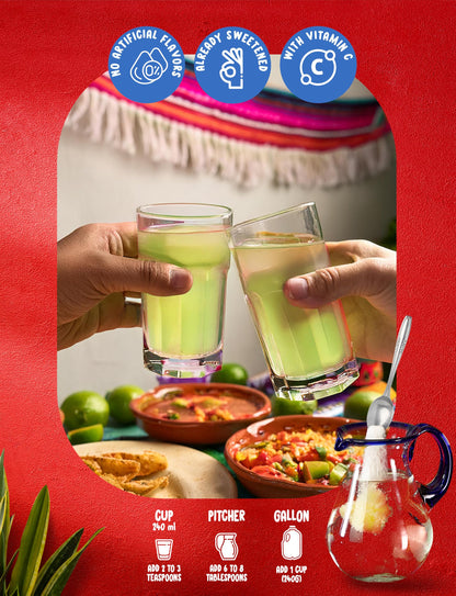 Klass Aguas Frescas Drink Mix Variety Pack - Pina Colada, Cucumber Limeade, Tropical Punch & Strawberry Watermelon - Powder Drink Mix, Water Drink Mix with Natural Flavors & Vitamin C, Makes 28 to 36 Quarts (56 to 72 Drinks)