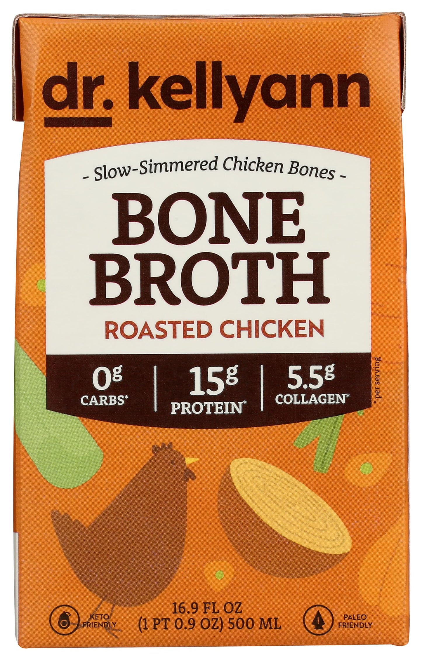 Dr. Kellyann, Bone Broth Chicken Roasted, 16.9 Ounce