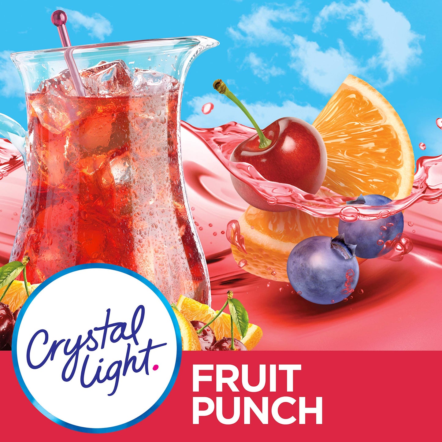 Crystal Light Sugar-Free Fruit Punch and Strawberry Orange Banana Low Calorie Powdered Drink Mix Pitcher Packets (144 Count)