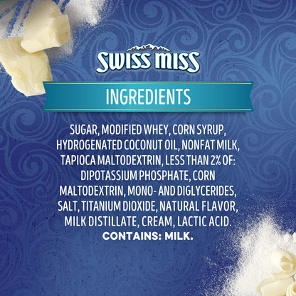 Swiss Miss White Chocolate Flavored Hot Drink Mix, 8 Count Drink Mix Packets