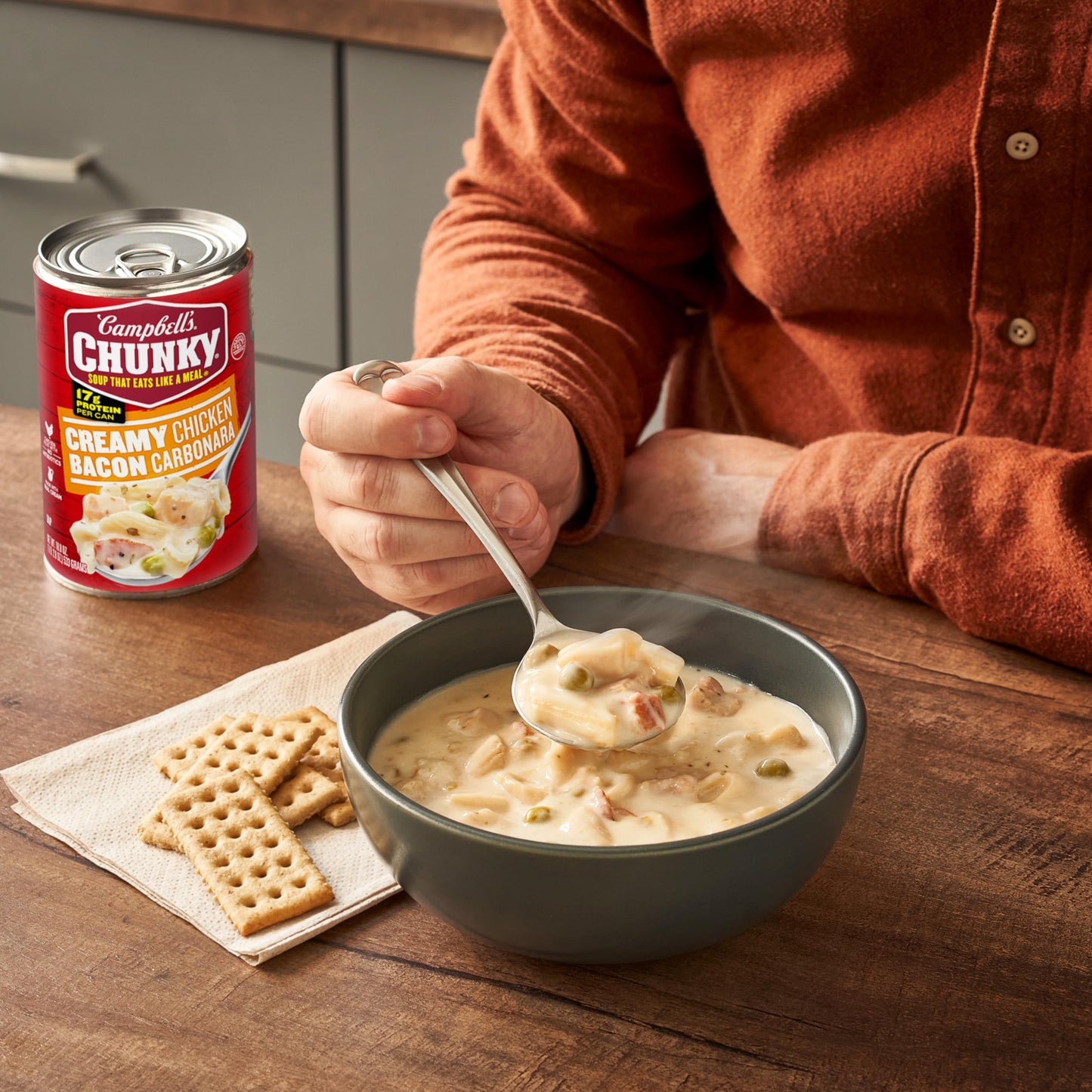 Campbell's Chunky Creamy Chicken Bacon Carbonara Soup, 18.8 oz Can