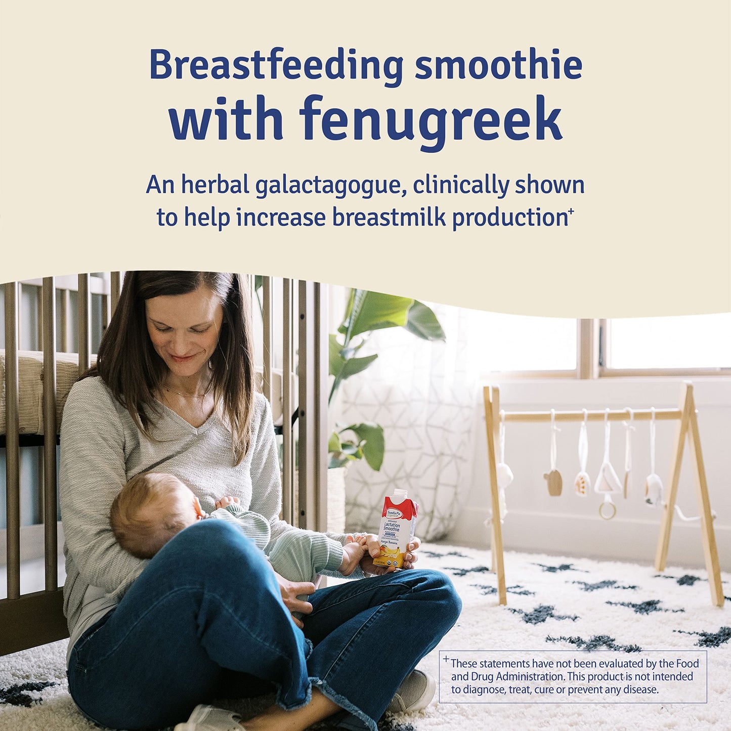 Sweetie Pie Organics Lactation Smoothie, Mango Banana, Support Breast Milk Production for Nursing and Pumping, No Artificial Sweeteners, Flavors, or Dyes - 4 Pack
