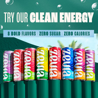 Zevia Zero Sugar Soda, Rainbow Variety Pack, 12 oz Cans (24-Pack) – Naturally Sweetened, Non-GMO Project Verified, Gluten-Free, Vegan