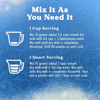 Swiss Miss Shelf Stable Nonfat Dry Powdered Milk, Hot Cocoa Bar Supplies, 45.43 oz. Canister – Fortified with Vitamins A and D, Excellent Source of Calcium