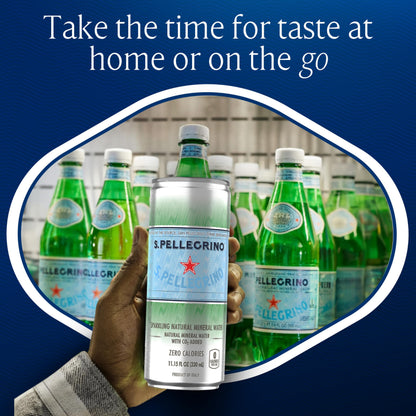 S.Pellegrino Sparkling Natural Mineral Water, Unflavored, 11.15 Fl. Oz (Pack of 24)