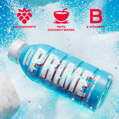 PRIME Hydration, SNOWBALL SLUSHY, Sports Drinks, Electrolyte Enhanced for Replenishing Fluids, 250mg BCAAs, B Vitamins, Antioxidants, Low Sugar, 16.9 Fl Oz, 12 Pack