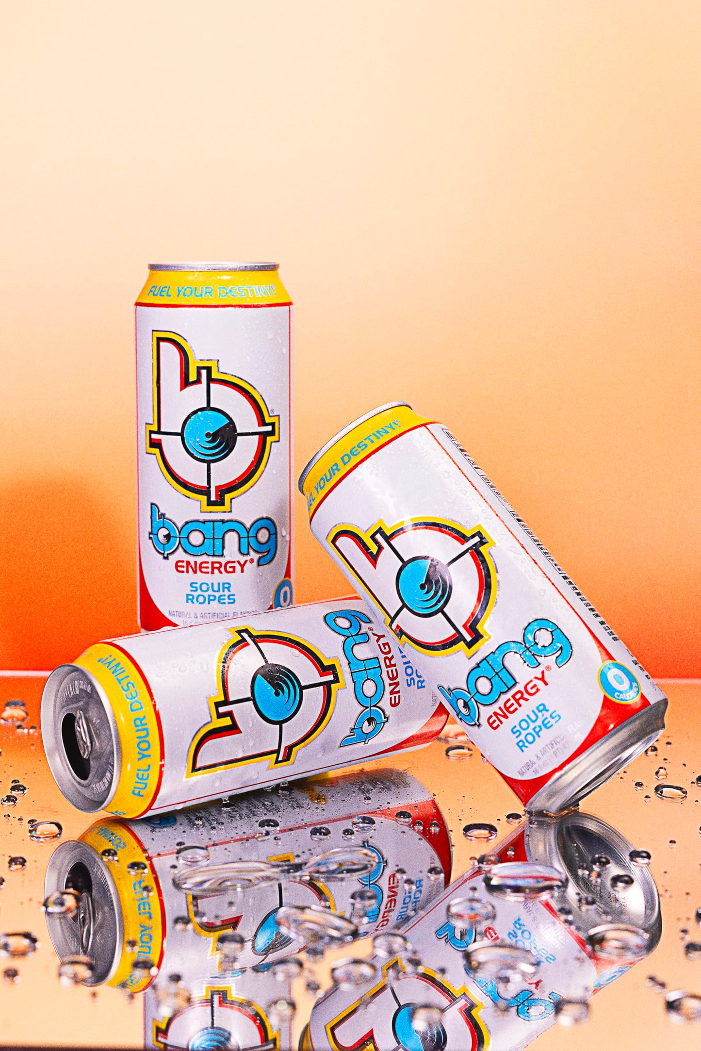 Bang Energy Sour Ropes, Sugar-Free Energy Drink, 16-Ounce | Pack of 12