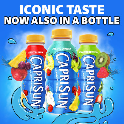 Capri Sun Flavored Juice Drink Blend with Other Natural Flavor, 1 Bottle, for School Lunches and On-the-Go Hydration, Pacific Cooler, All Natural Ingredients, 12 oz