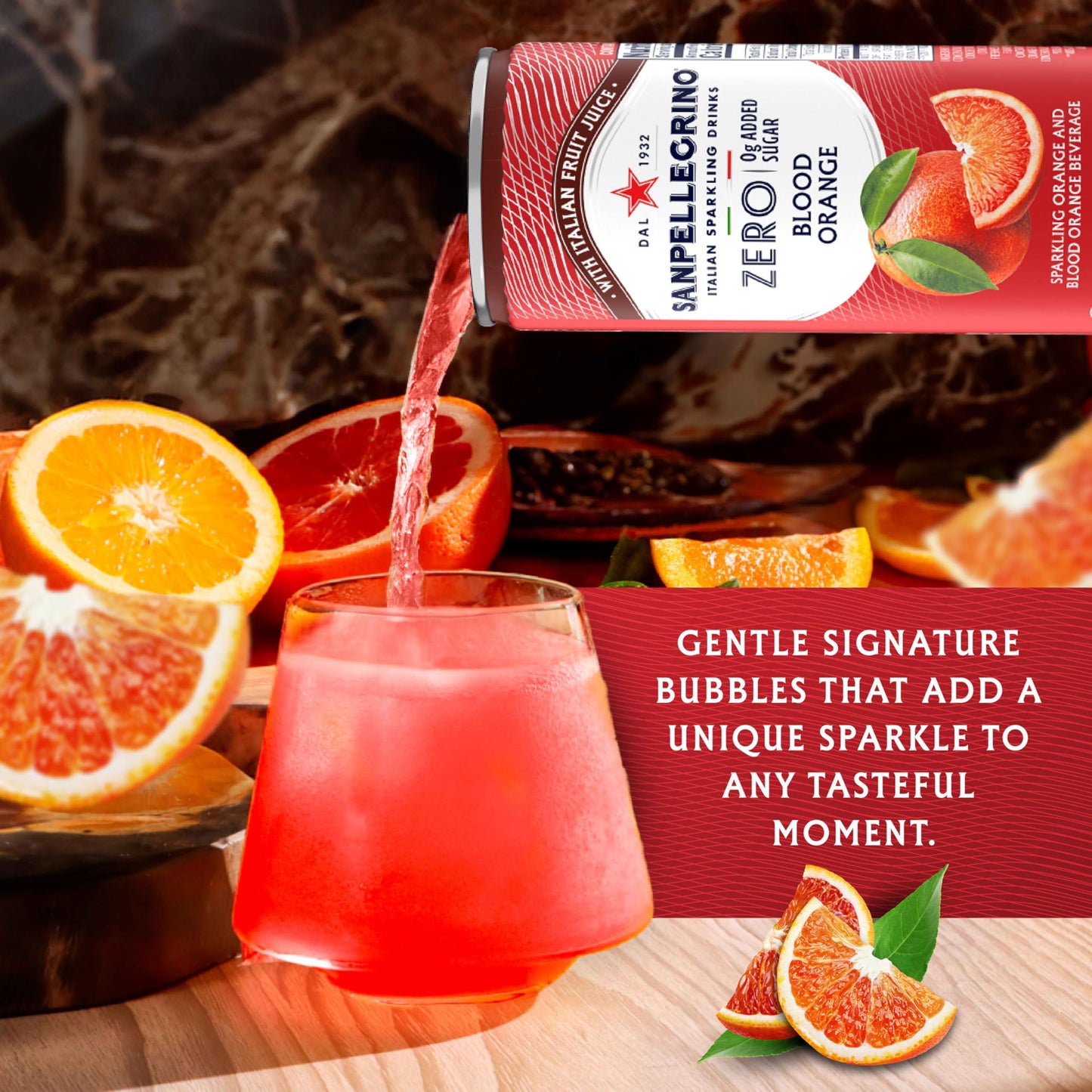 Sanpellegrino Italian Sparkling Drink, Blood Orange, 6 Cans, 11.15 Fl Oz Can
