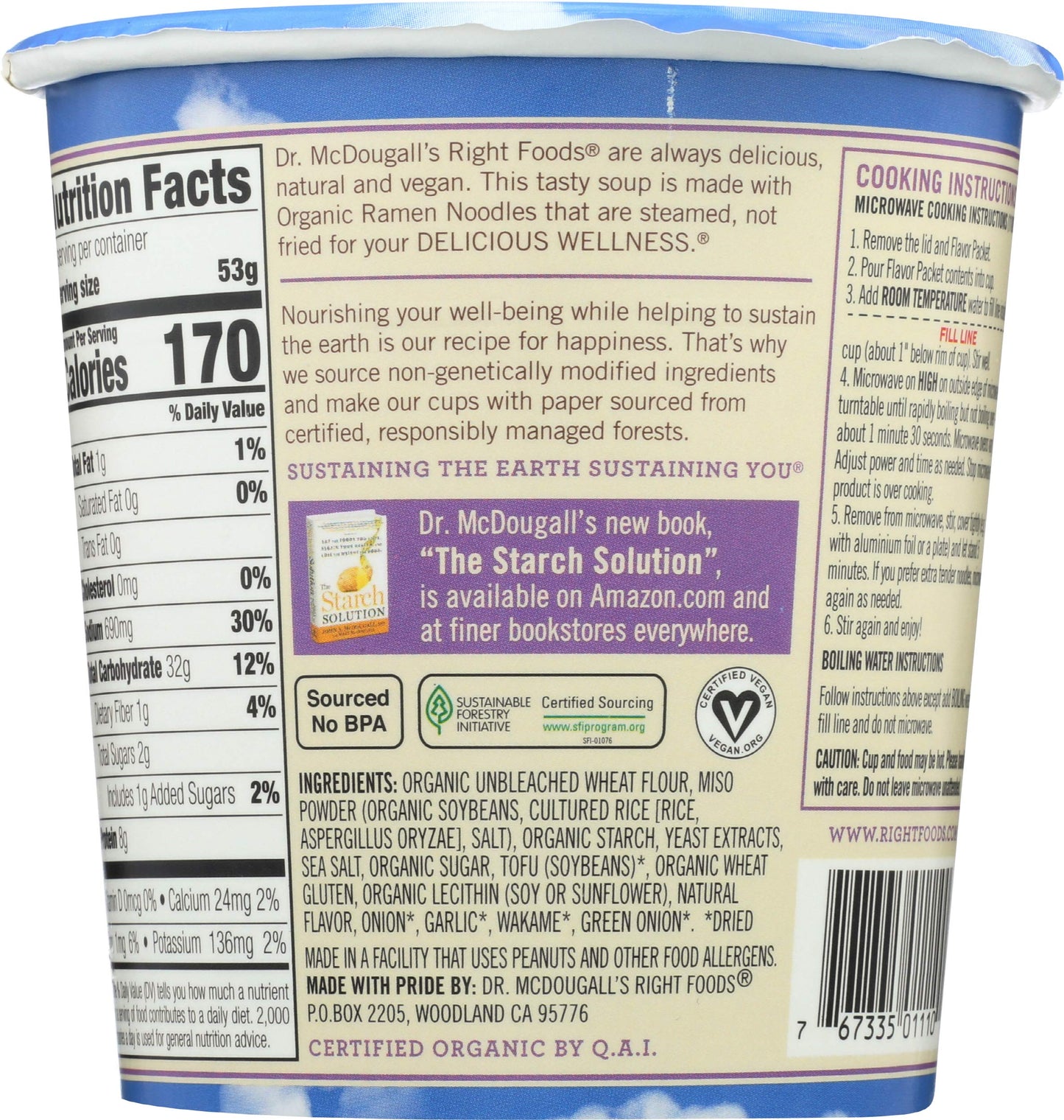 Dr Mcdougalls Soup Bgcup Miso 1.9 OZ