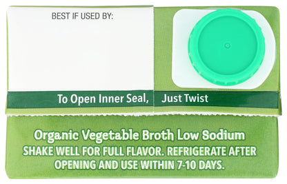 Pacific Foods Organic Low Sodium Vegetable Broth, 32 oz