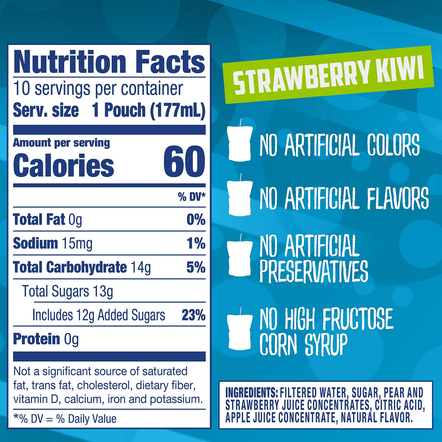 Capri Sun Strawberry Kiwi Ready-to-Drink Juice (10 Pouches)