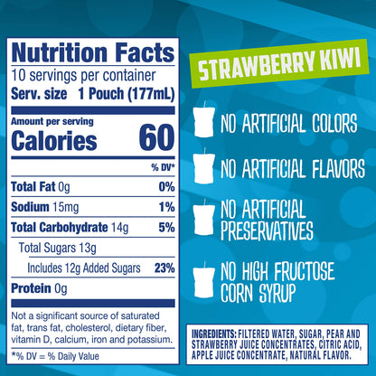 Capri Sun Strawberry Kiwi Ready-to-Drink Juice (10 Pouches)