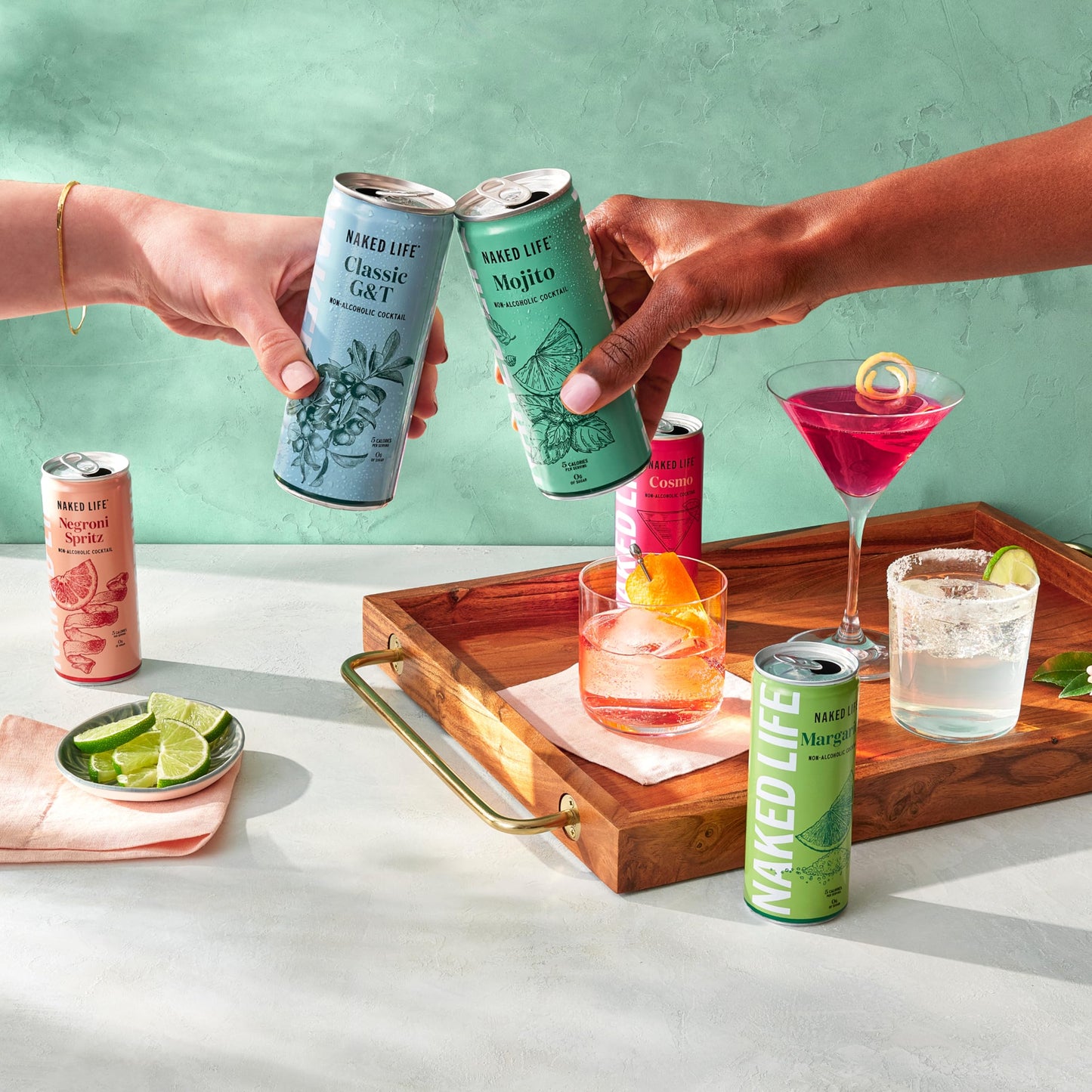 Naked Life Non-Alcoholic Drinks, Margarita, Zero Sugar, Low Calorie, Alcohol-Free Cocktails 4 pack, 8.4 fl oz cans