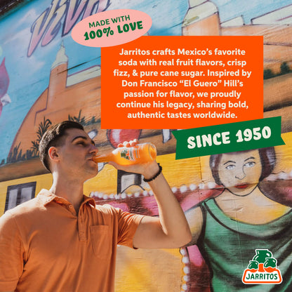 Jarritos - Mexican Soda Soft Drinks, Pineapple (12 oz, 355ml) 24 Cans (3 Boxes of 8) - Real Cane Sugar - 0g Fat - Made in Mexico - Natural Flavor Soda Pop - Party & BBQ Beverages